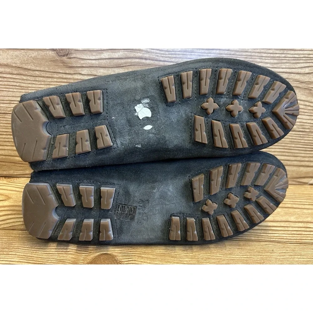 Coach Black‎ Suede Leather Flat Loafers Mary Lock Up Women's Sz 7.5 B - Picture 8 of 10